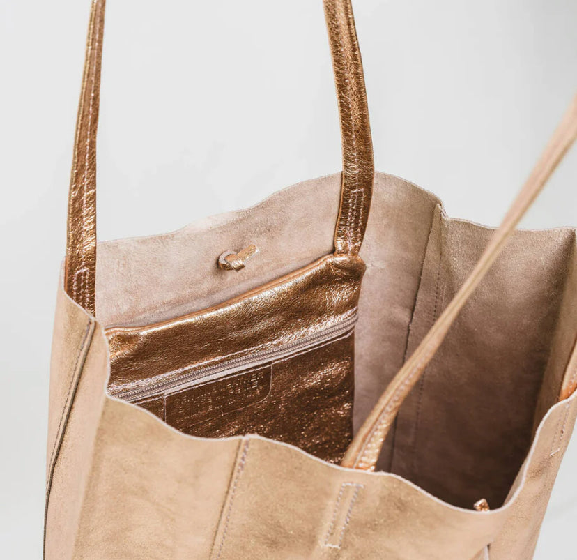 MAISON FANLI Large Tote METALLIC Champagne