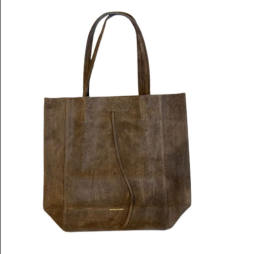 Maison Fanli Medium Tote Suede Taupe