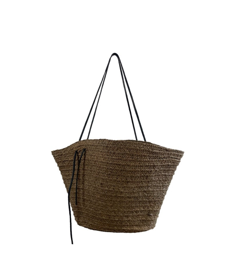 Made In Mada Ampy Bag Light Brown with leather straps