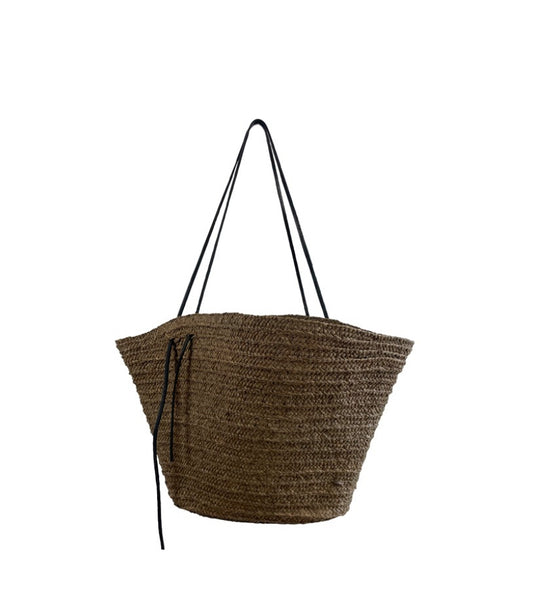 Made In Mada Ampy Bag Light Brown with leather straps