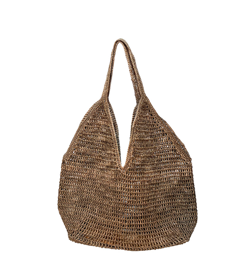 Made In Mada Ombinisoa Bag Light Brown with leather straps