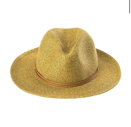 Borsalino Hat leather strap Saffran