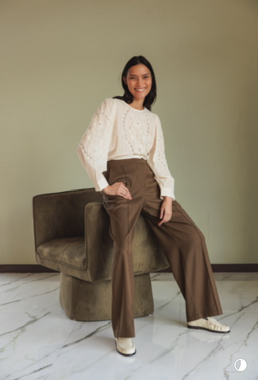 Indi & Cold Cotton Embroidered Top