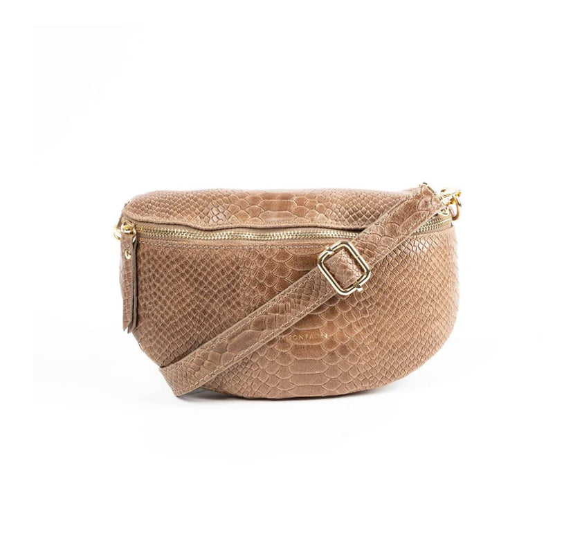 MAISON FANLI Bum Bag Python Beige