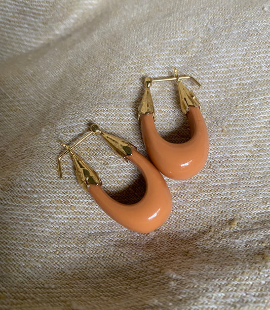 Gas Bijoux Earrings Ecume Terracotta