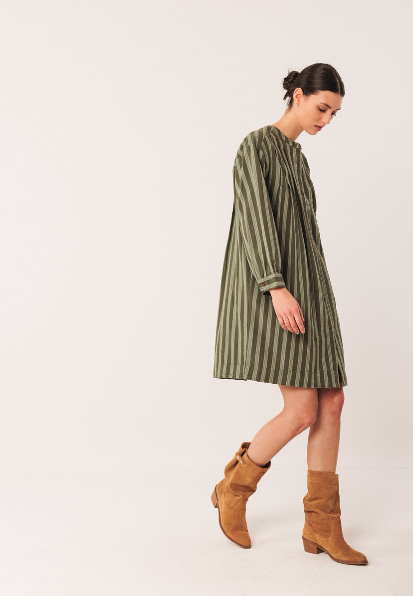 Indi & Cold Shirt Dress Khaki