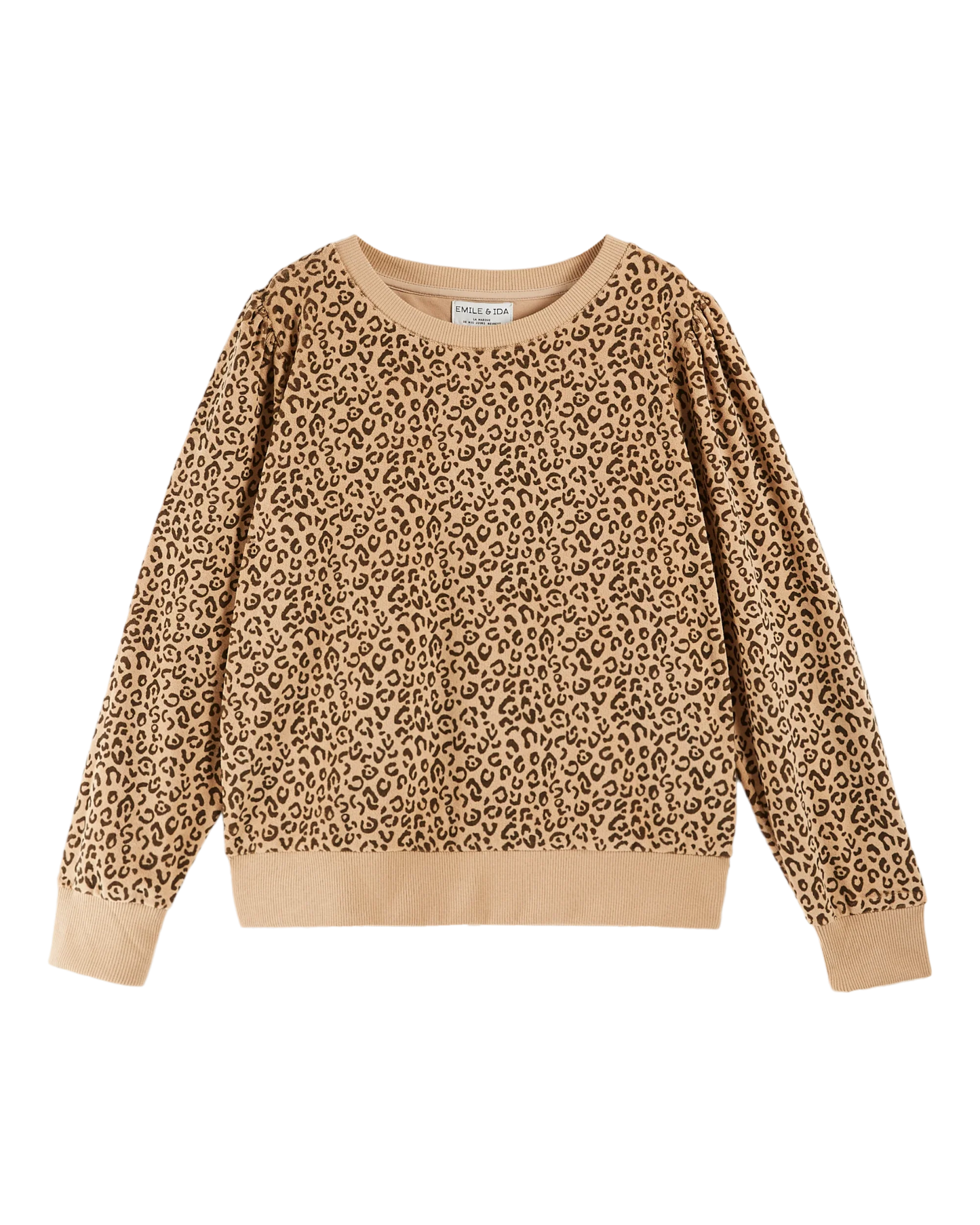 Beige and Black Leopard Terry Sweater Emile & Ida