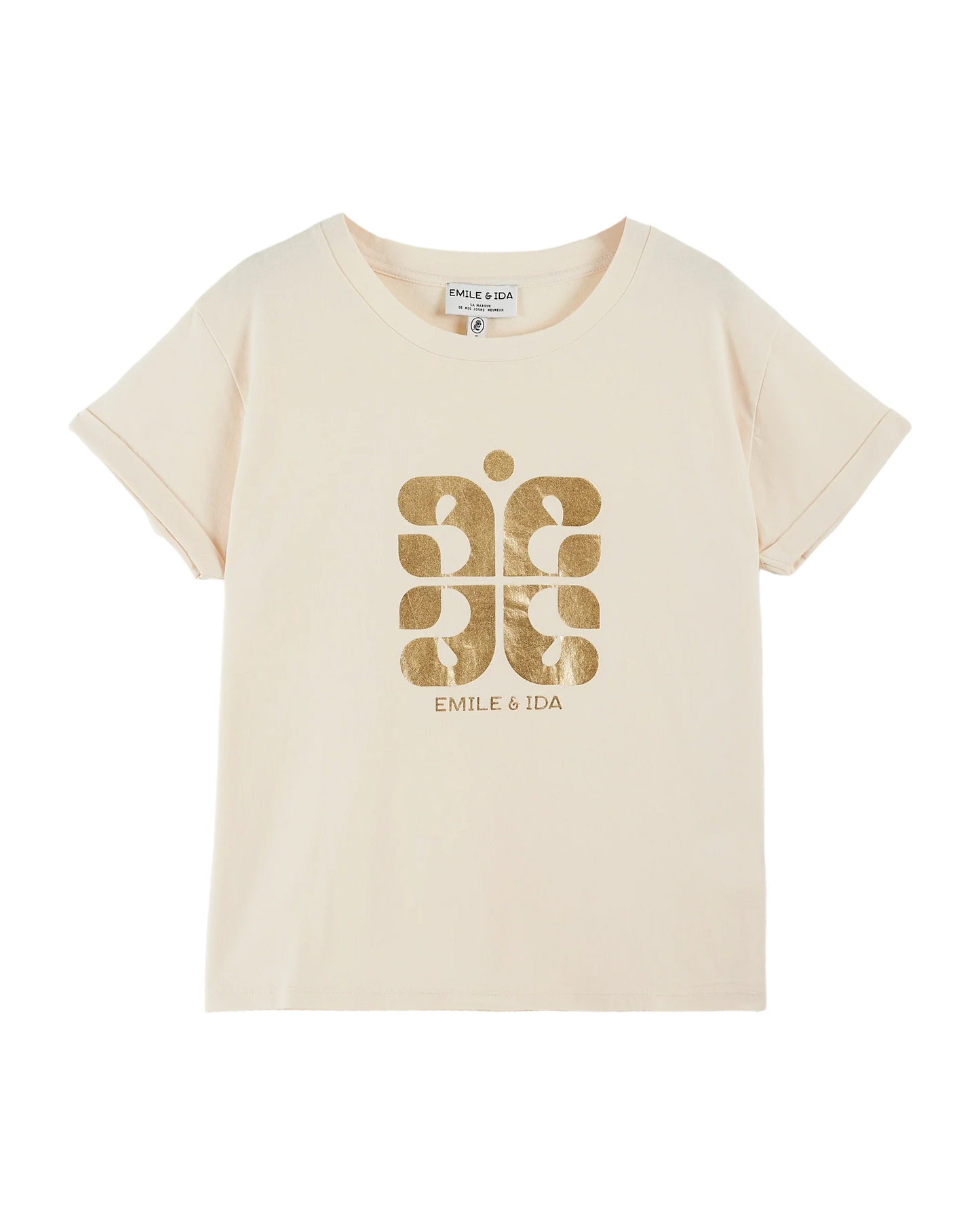 Cream T-shirt Logo Emile et Ida