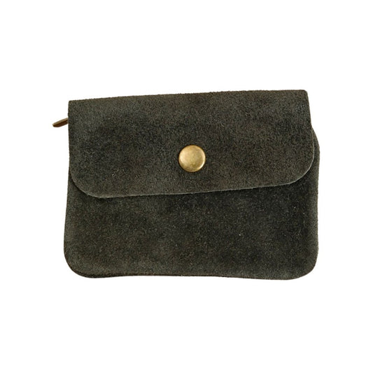 Coin Purse Suede Khaki