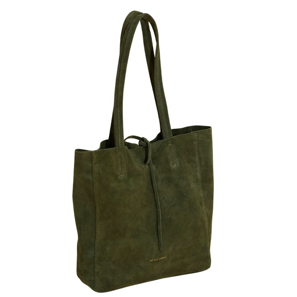 Maison Fanli Medium Tote Suede Khaki