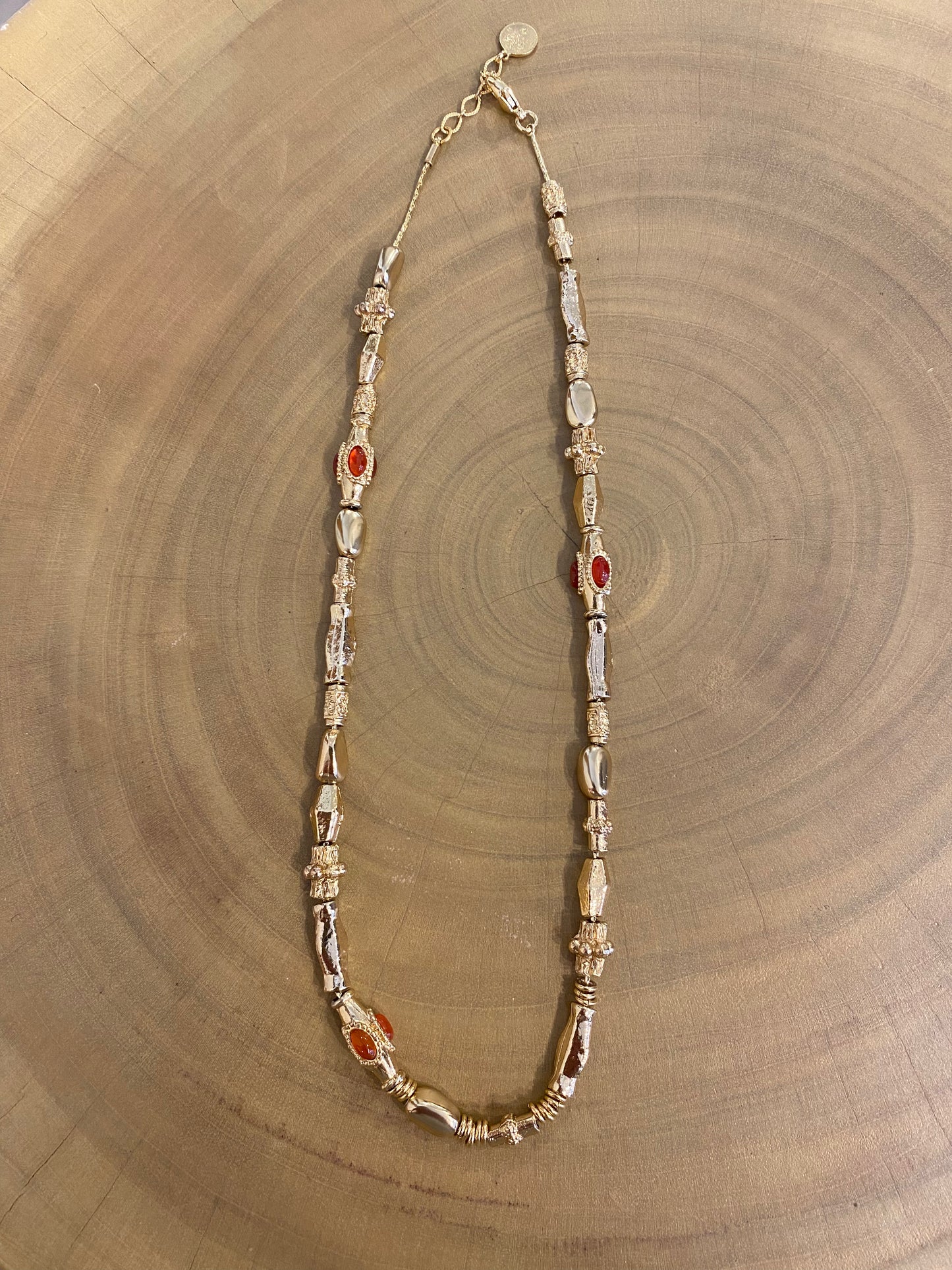 Gas Bijoux Necklace Kali Cabochon Coral