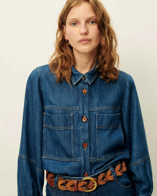 Sessun Leone Overshirt Denim Blue