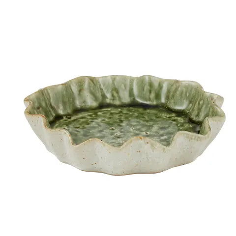 CTC small Urna ceramic dish Olive green