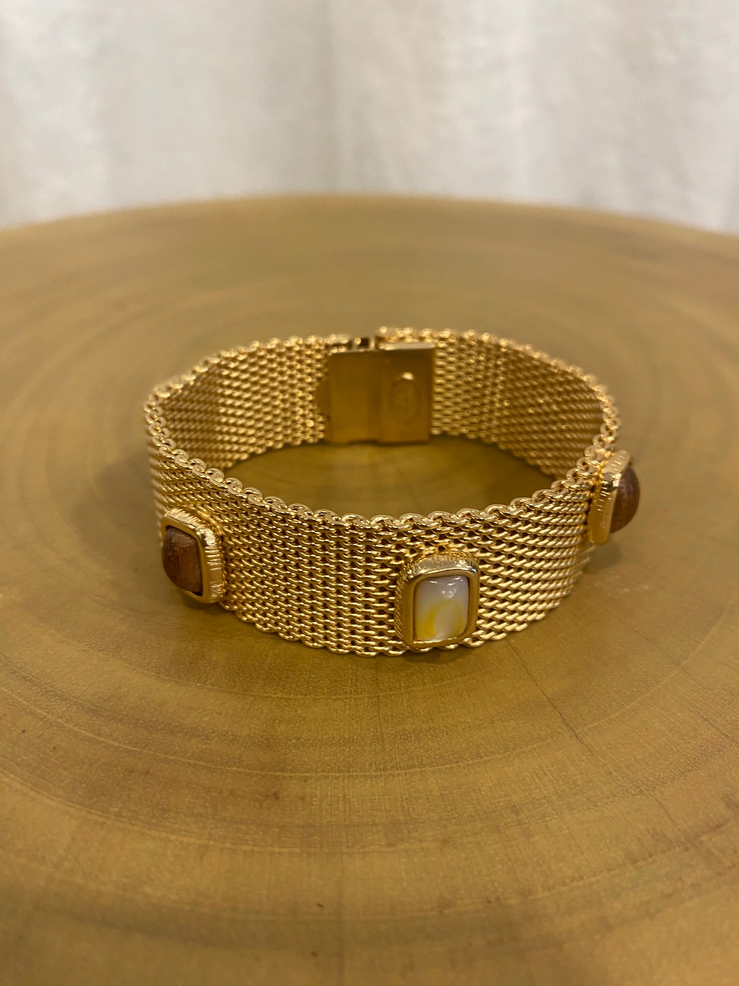 Gas Bijoux Bracelet Totem Wood and Mother of Pearl