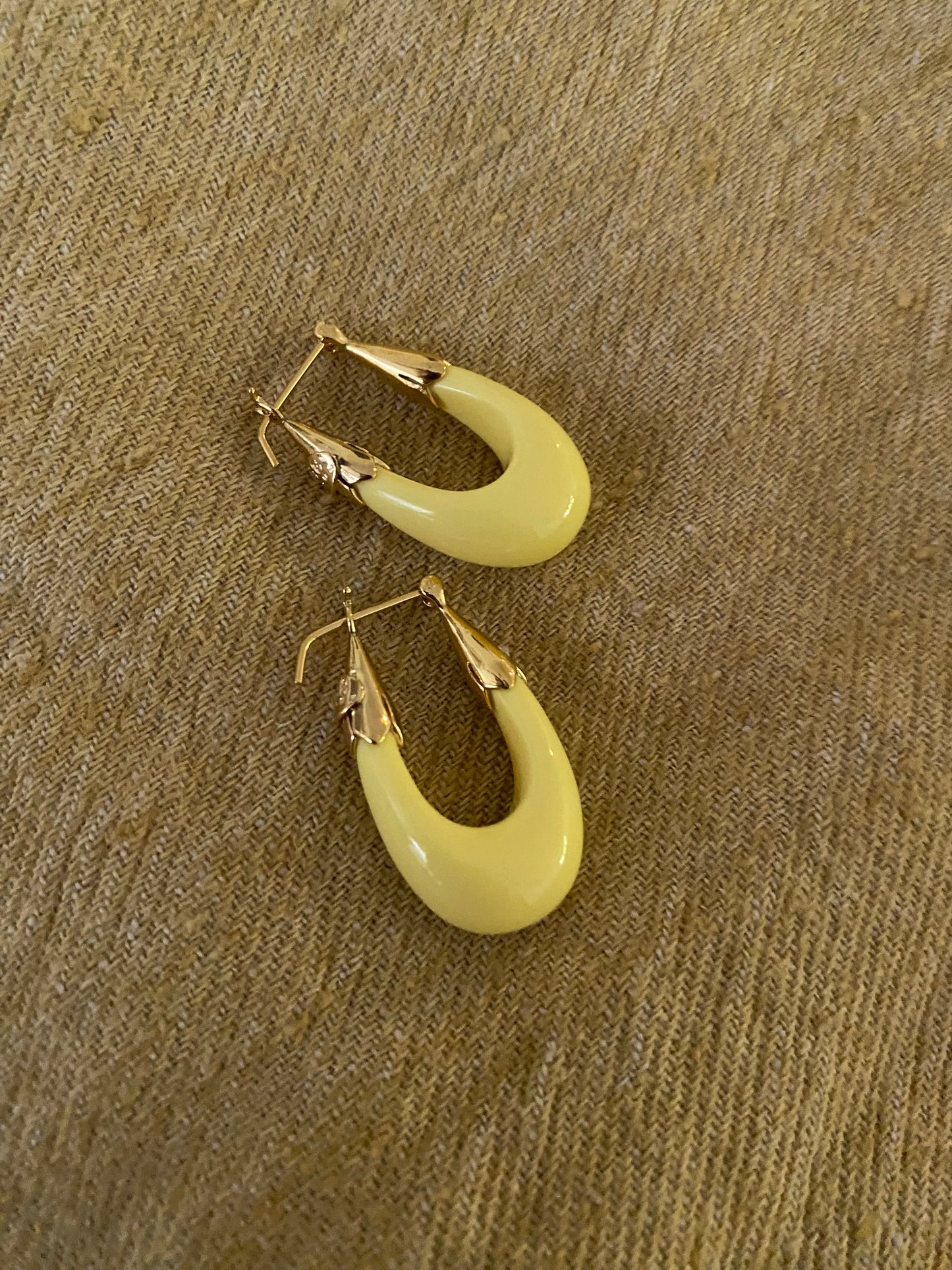 Gas Bijoux Earrings Ecume Small Pale Yellow