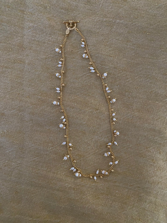 Gas Bijoux Necklace Tangerine Mother of Pearls