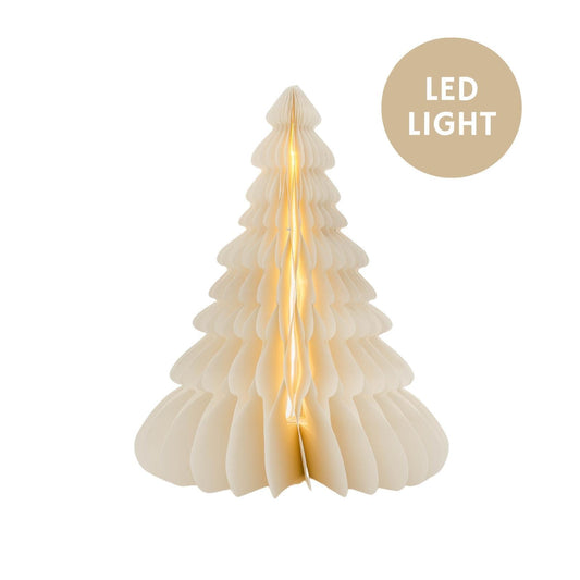 Mini Christmas Tree Off White with LED 36cm