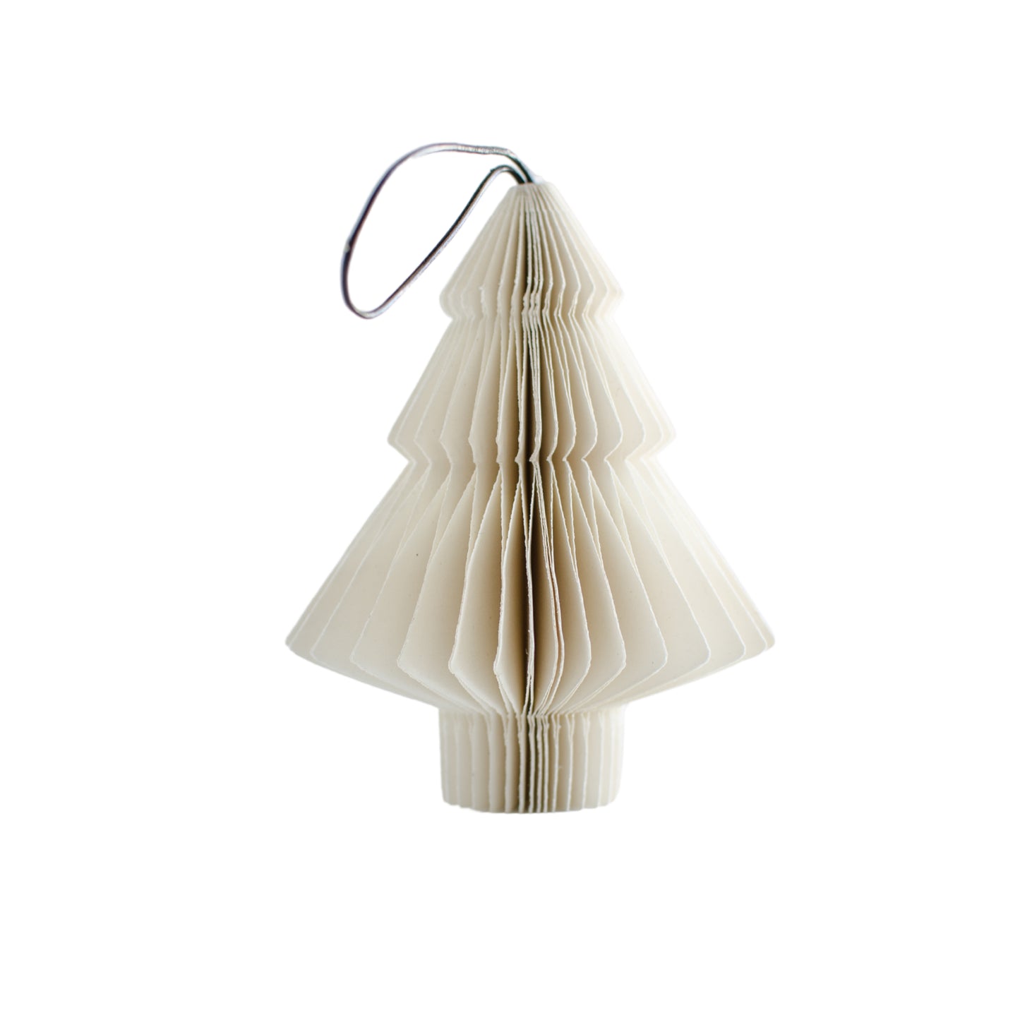Paper Ornament Christmas Tree Off White