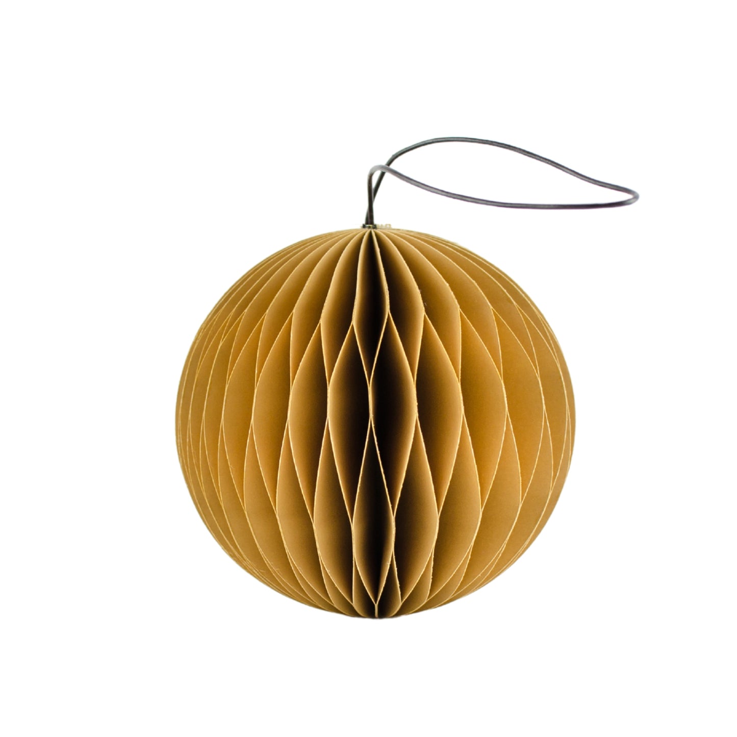Paper Ornament Christmas Sphere Golden Sand