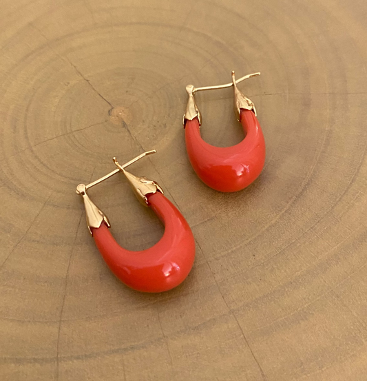 Gas Bijoux Earrings Ecume Small Coral