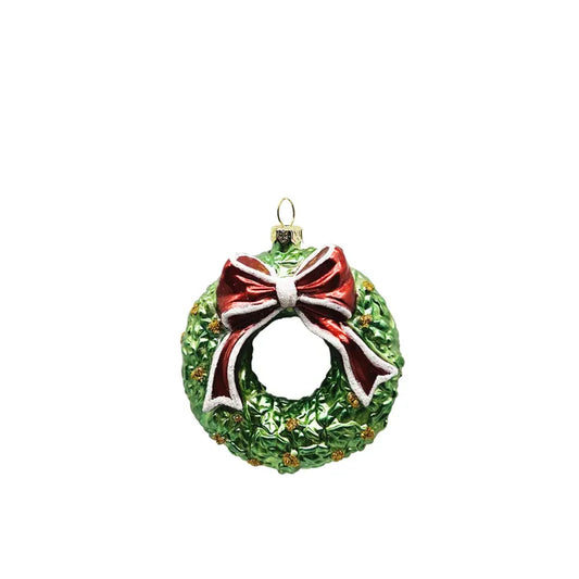 CTC Glass Christmas Wreath Ornament