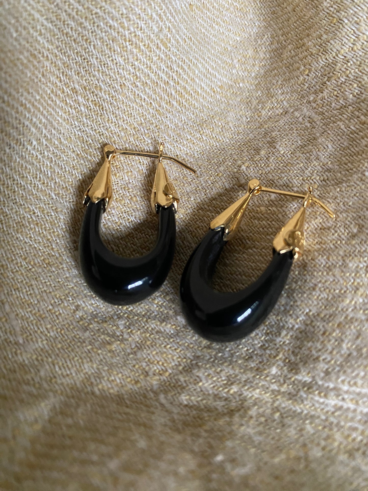 Gas Bijoux Earrings Ecume Black