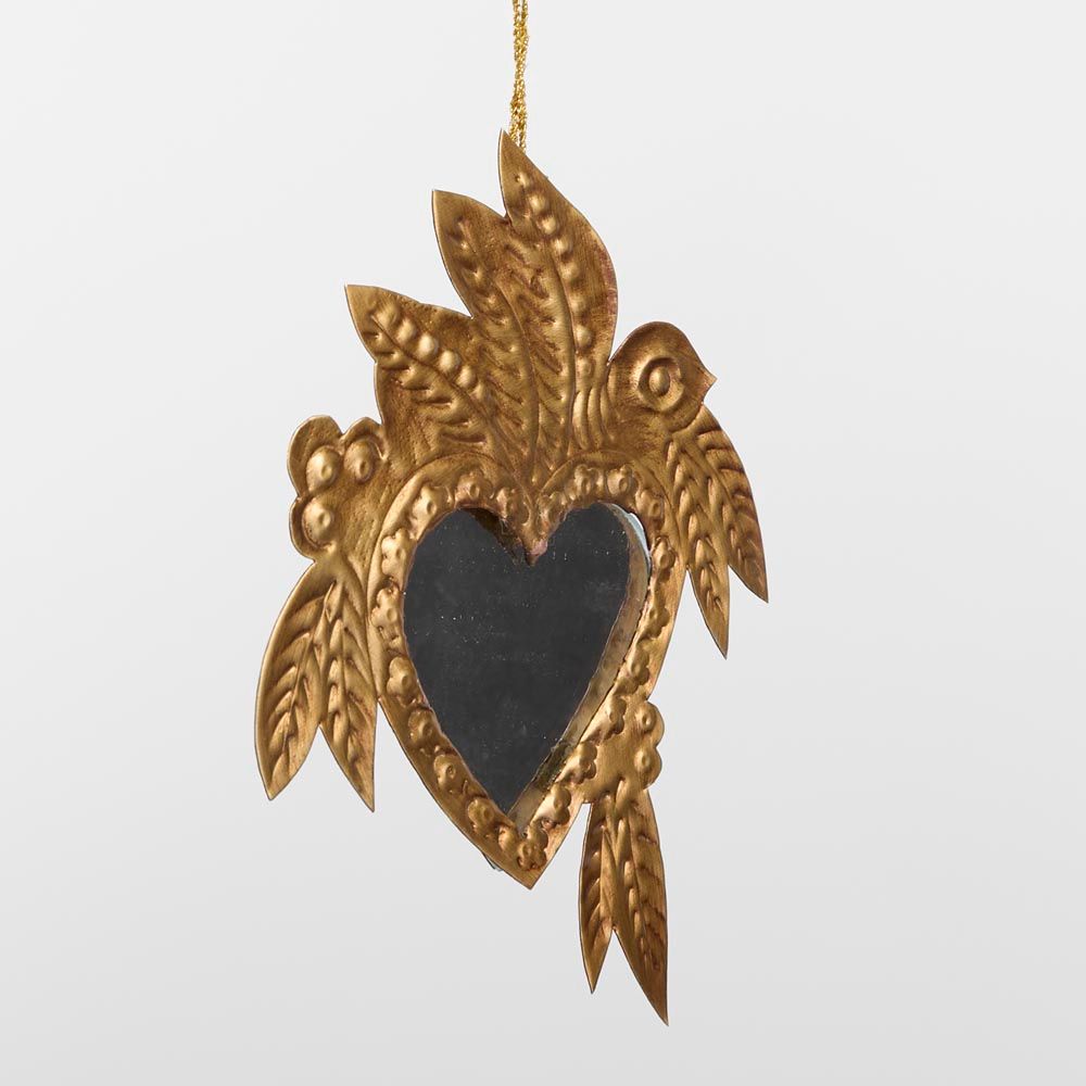 Heart Mirror With Bird