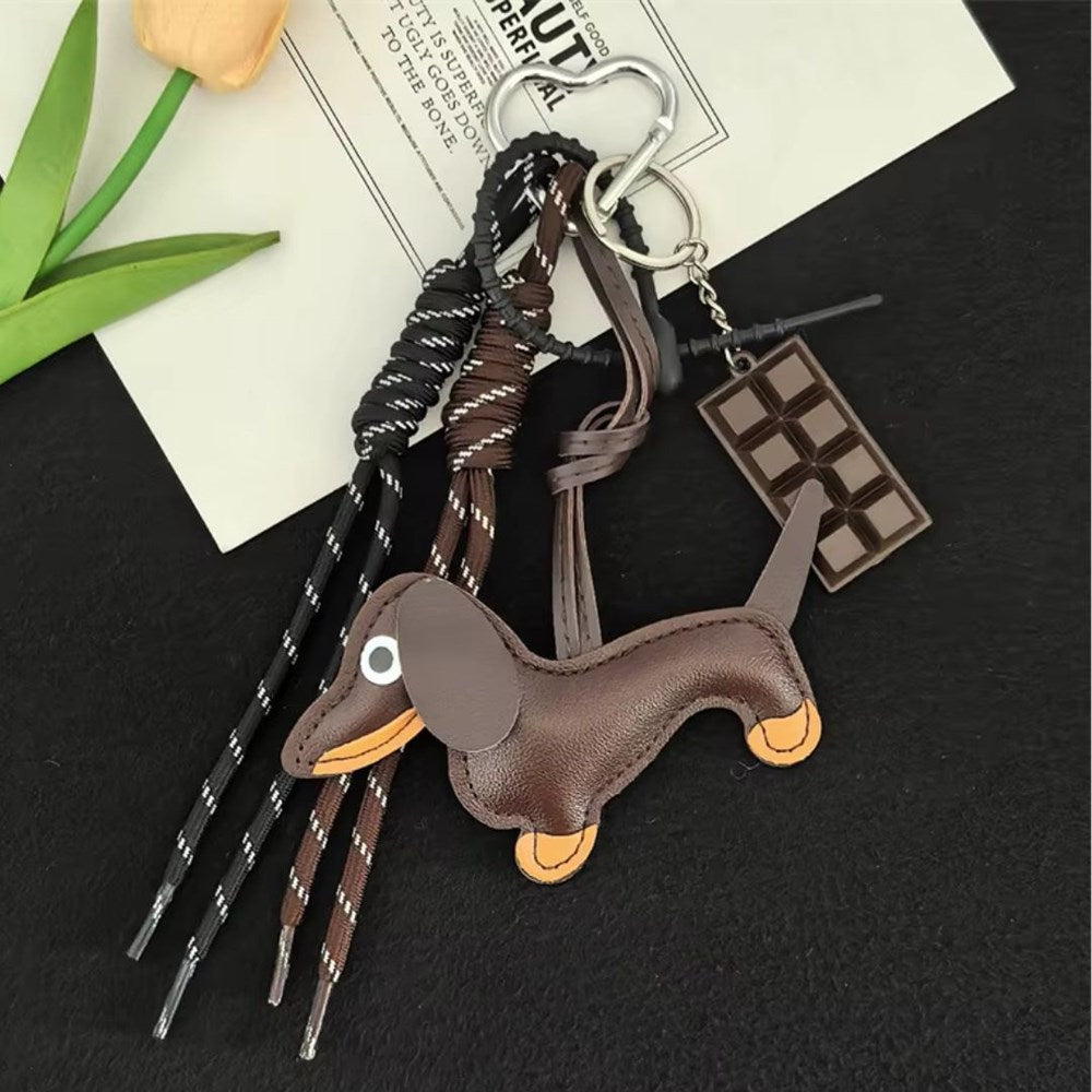 Sausage dog chocolate  key ring