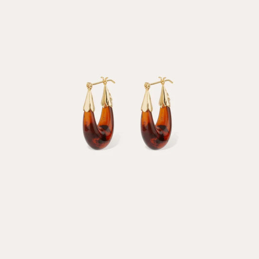 Gas Bijoux Earrings Ecume Small Tortoise