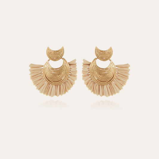 Gas Bijoux Earrings Luna Wave Mini Raffia