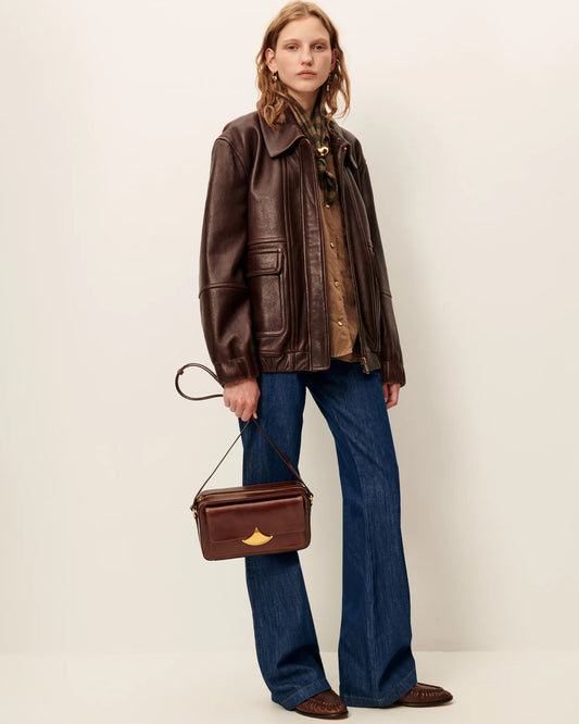 Sessun Wyatt Leather Jacket Brown