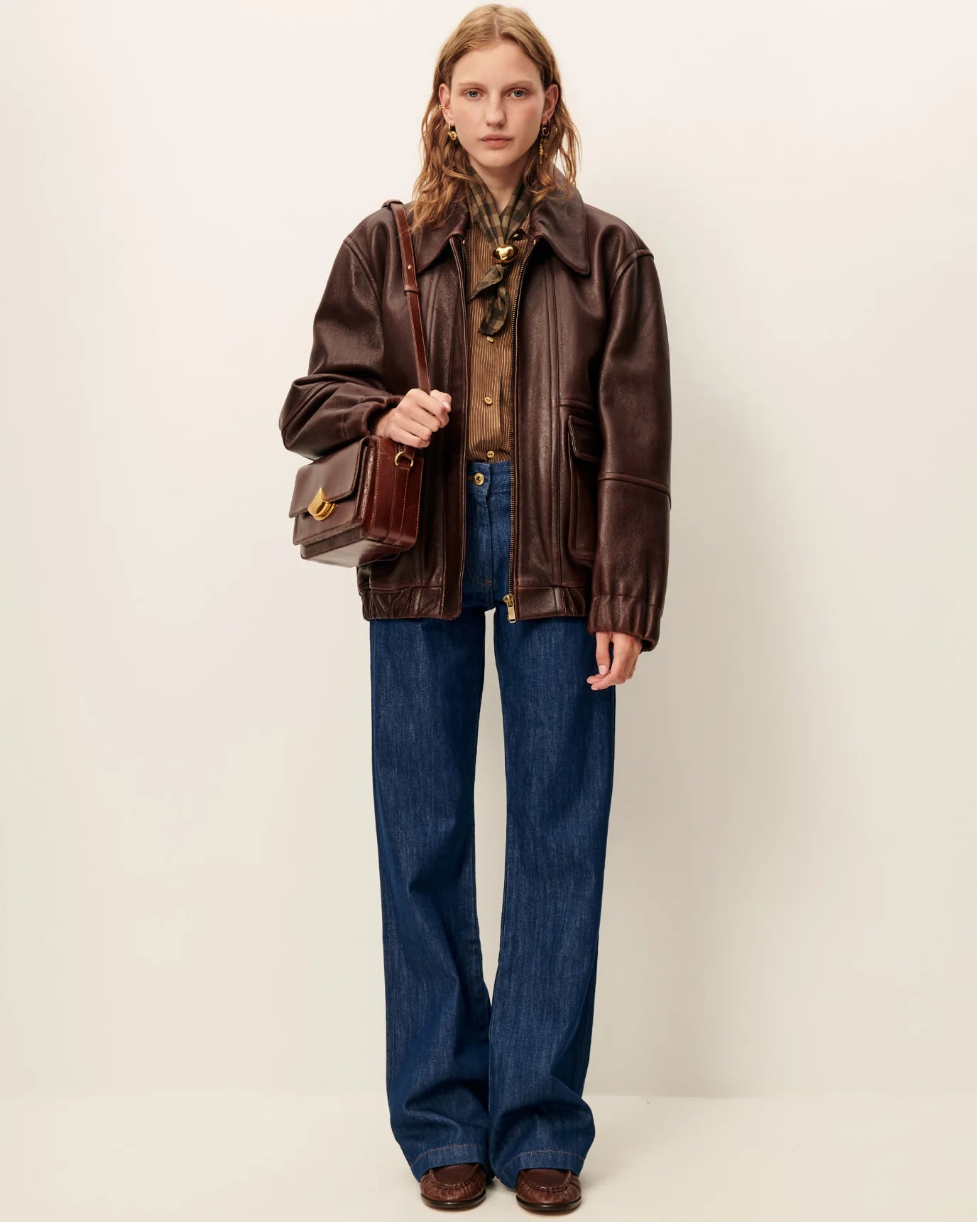 Sessun Wyatt Leather Jacket Brown