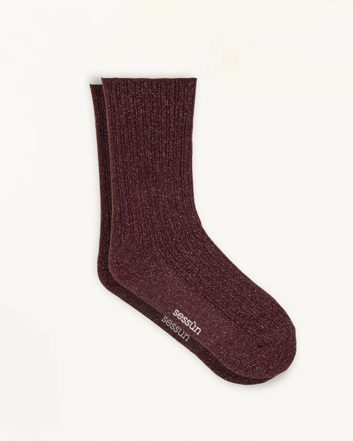 Sessun Glitter Socks Plum
