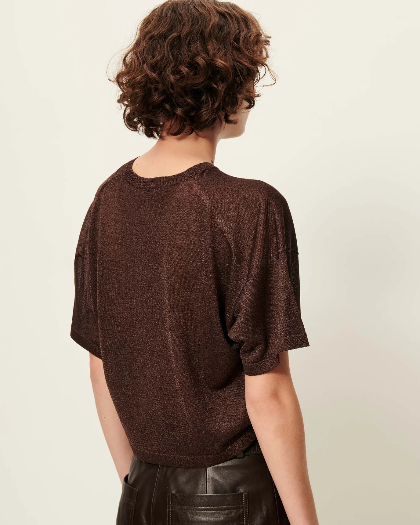 Sessun Ronn Knitted Tee Shirt Moka