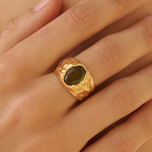Agapee Carmen Ring Dark Green