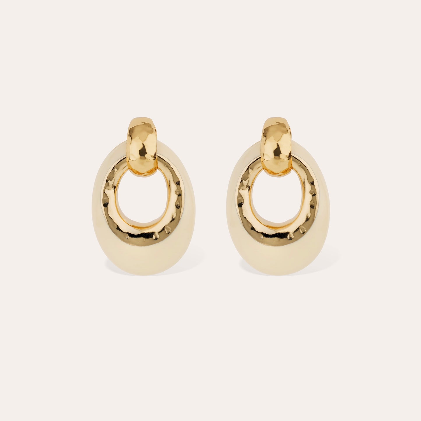 Gas Bijoux Earrings Selva Ivory