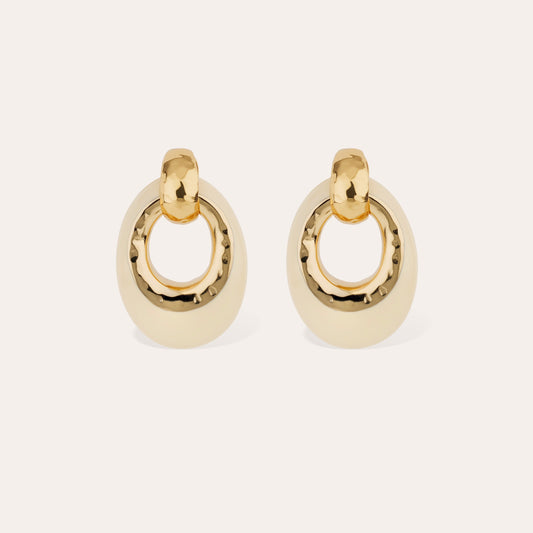 Gas Bijoux Earrings Selva Ivory