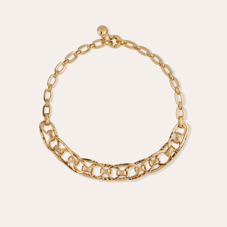 Gas Bijoux Necklace Oval Link Multi Gold