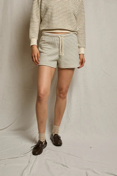 PWT Bennie French Terry Short Charcoal Stripe