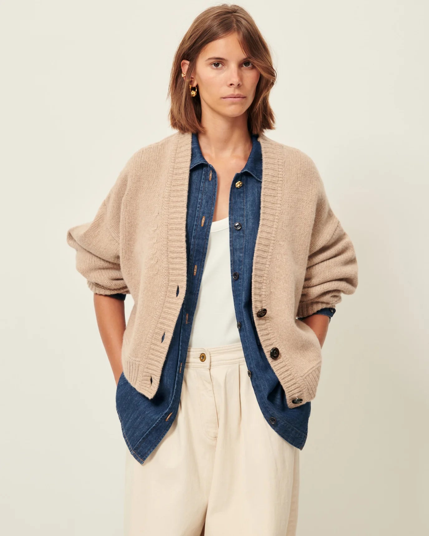 Sessun Serato Cardigan Blushstone
