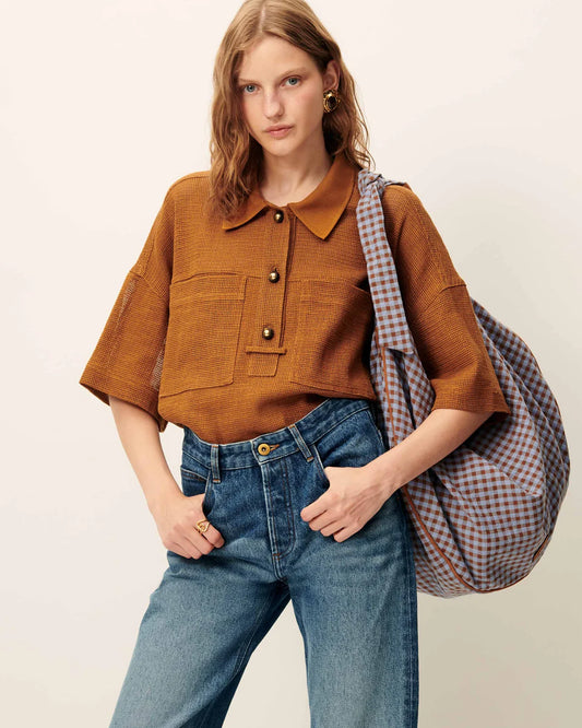 Sessun Paulo Shirt Amber Brown