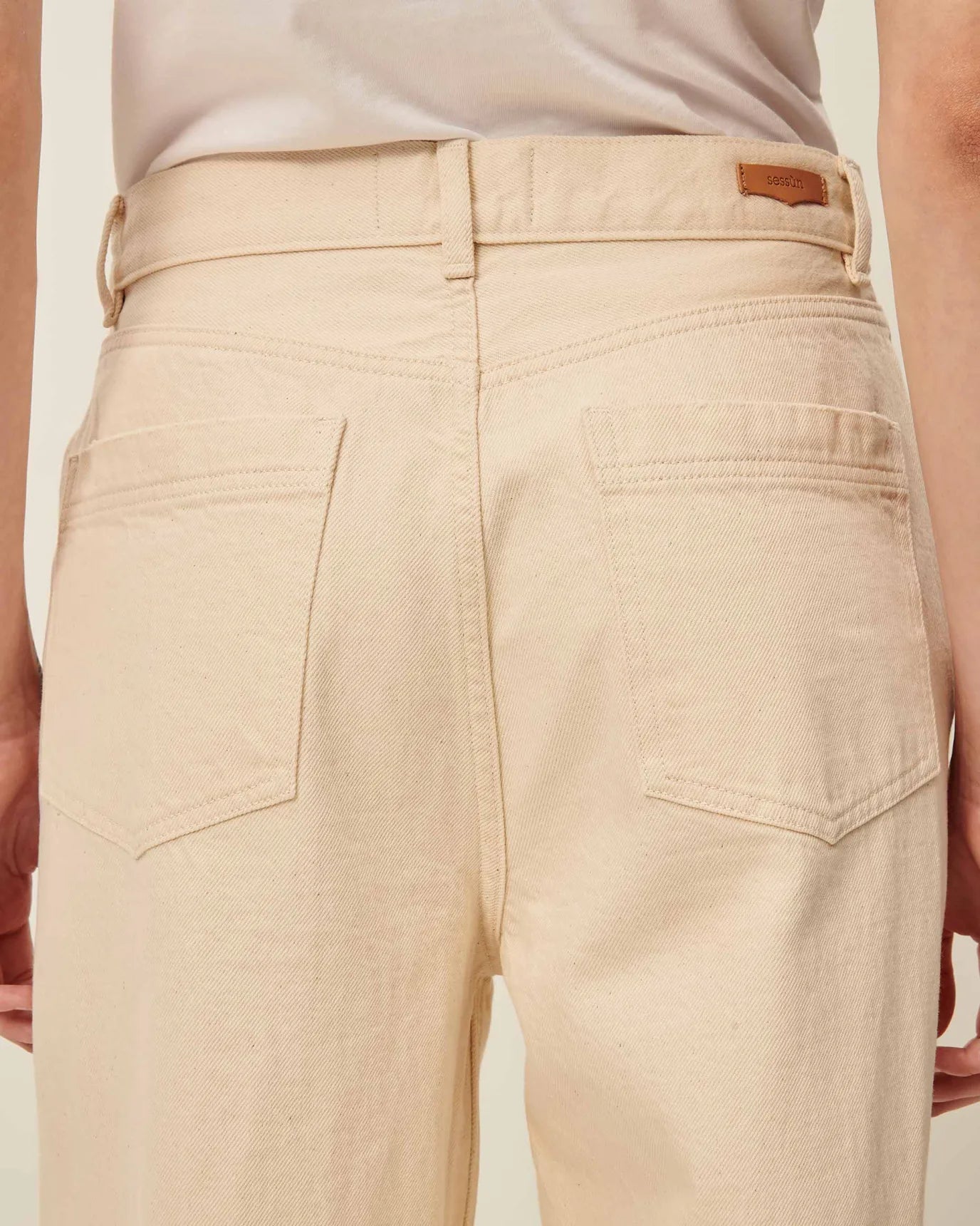 Sessun Bagur Denim Jeans Écru