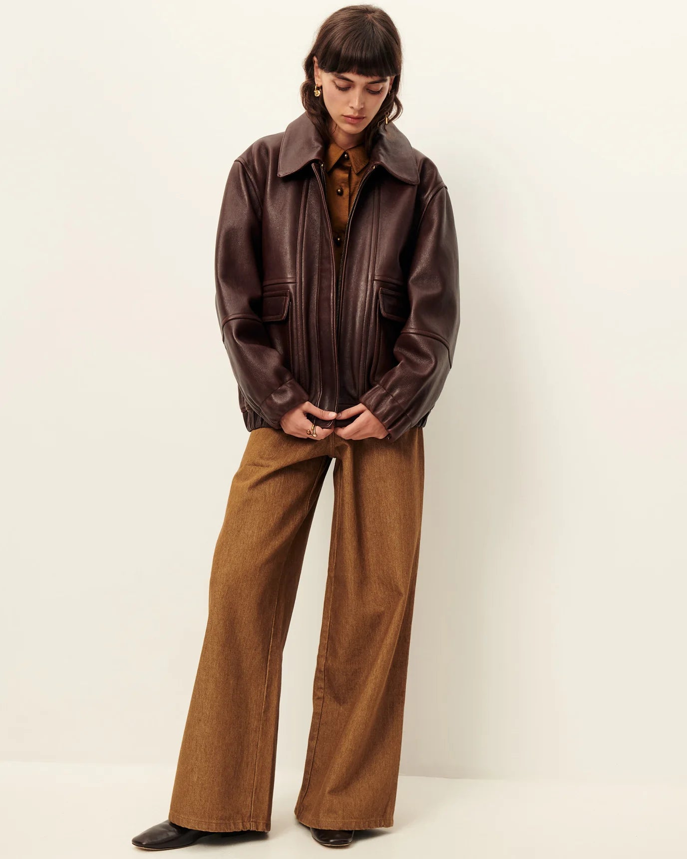 Sessun Wyatt Leather Jacket Brown