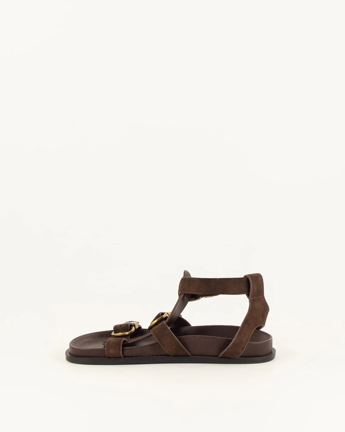 Sessun Romulus Suede Sandals Chocolate