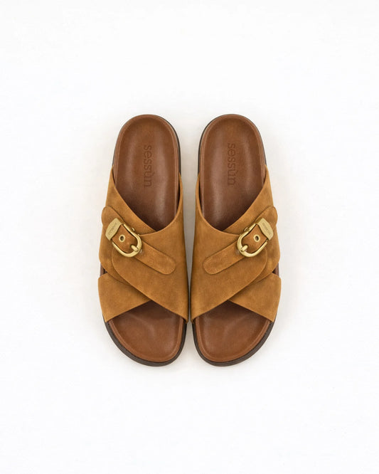 Sessun Remus Suede Sandals Tobacco