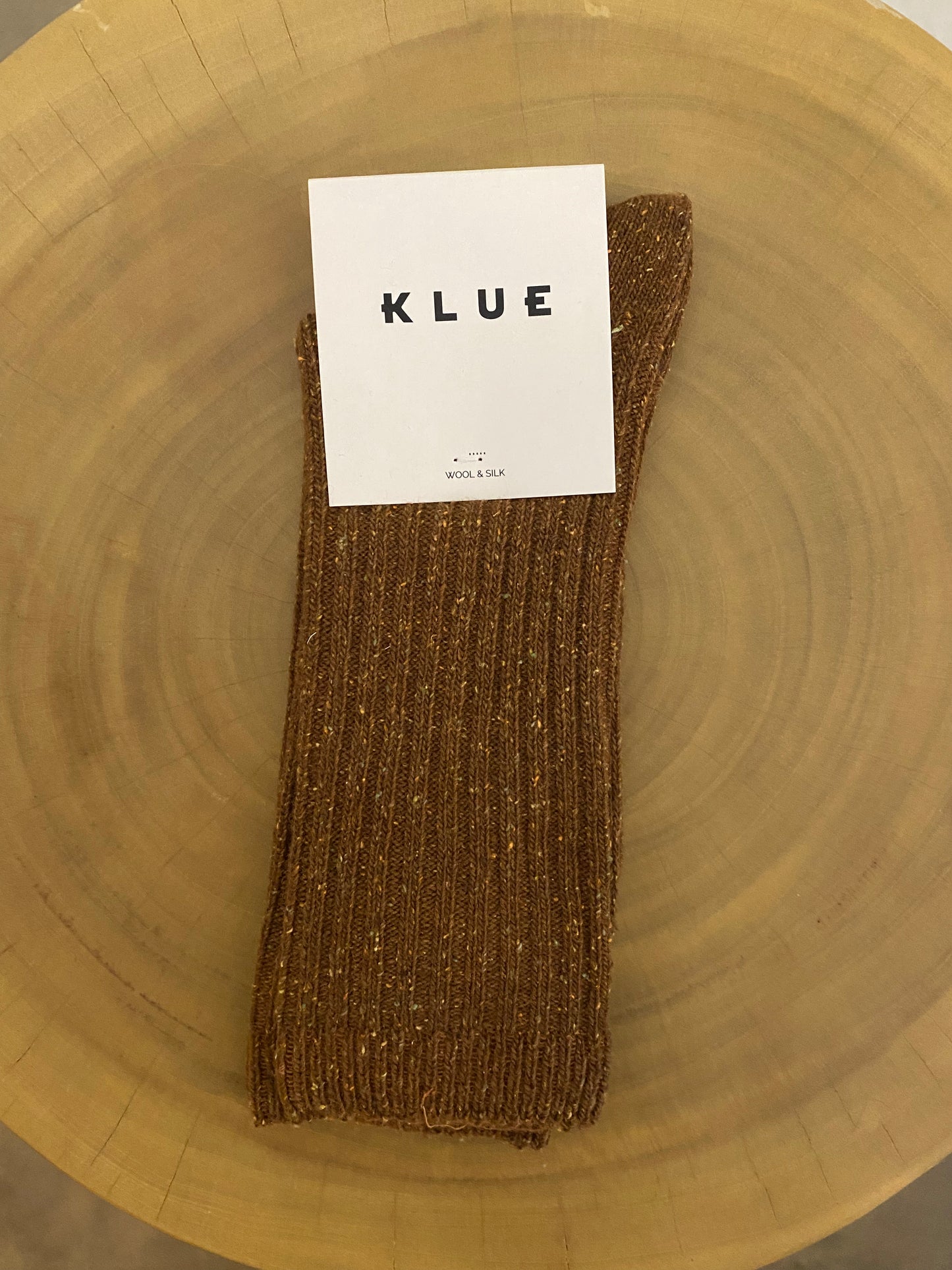 Klue Socks Wool and Silk Caramel