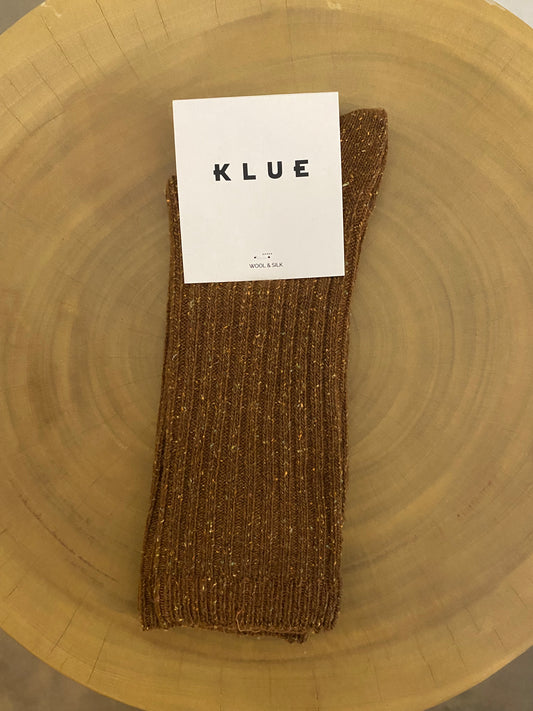 Klue Socks Wool and Silk Caramel