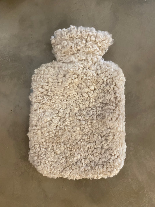 Sheepskin Water Bottle Curly Oatmeal