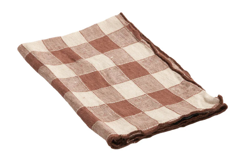 Maison de Vacances Linen Tea Towel Vichy Lychee