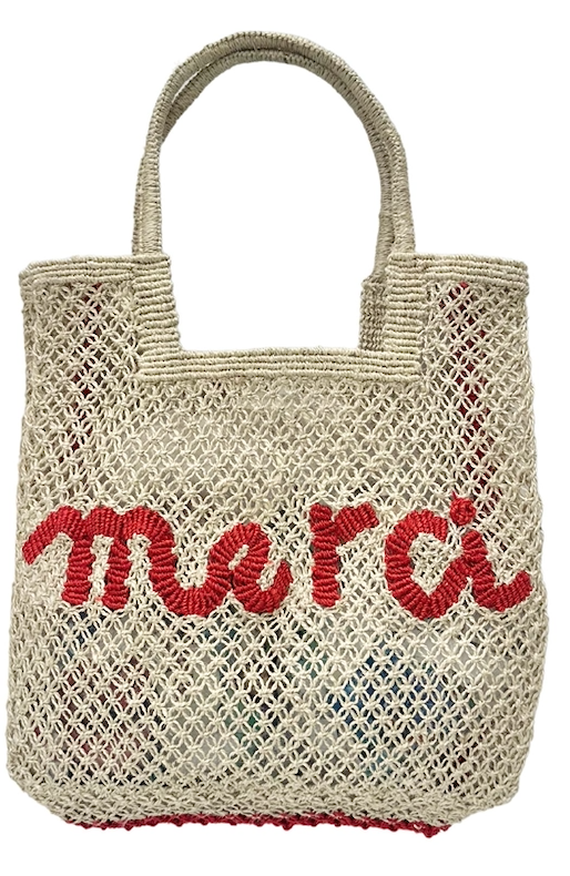 The Jacksons Stella Merci Natural Hand-crafted jute “word-bags”